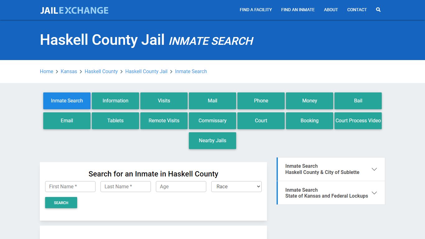 Haskell County Jail, KS Inmate Search: Roster & Mugshots